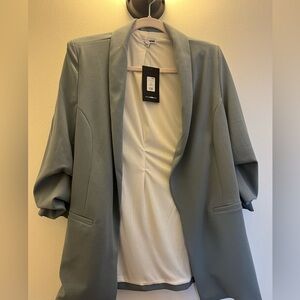 Fashion Nova Women's Blazer in Soft Gray